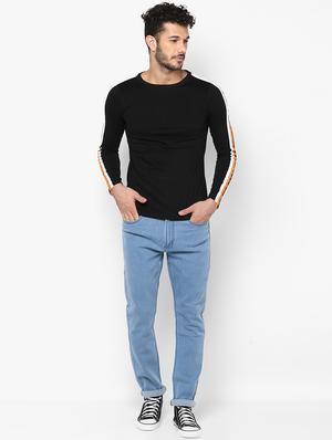 light blue plain denim jeans - 16531226 - Standard Image - 4