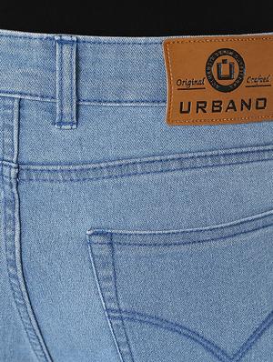 light blue plain denim jeans - 16531226 - Standard Image - 5