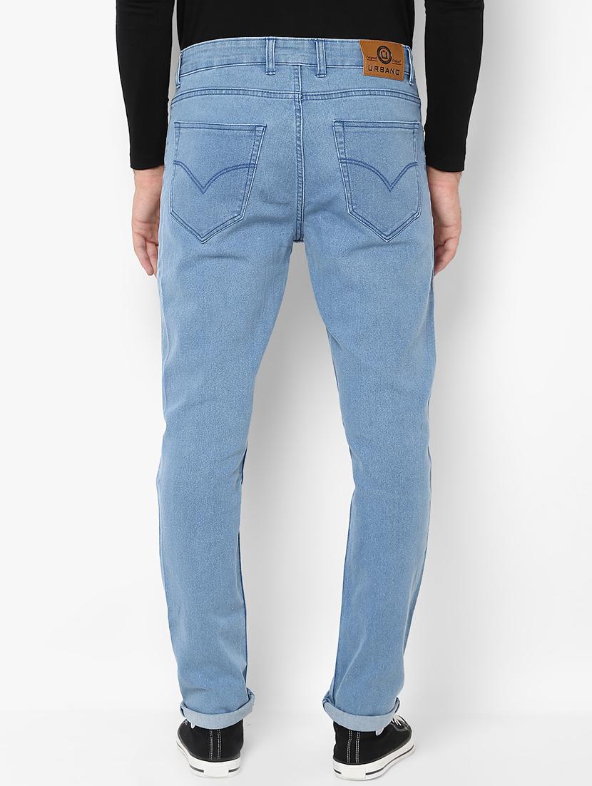 light blue plain denim jeans - 16531226 - Zoom Image - 3