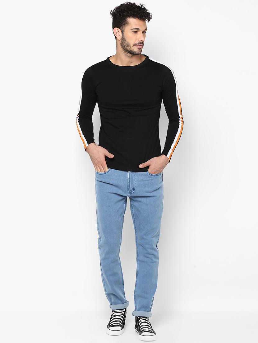 light blue plain denim jeans - 16531226 - Zoom Image - 4