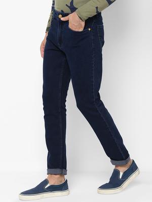 dark blue plain denim jeans - 16531228 - Standard Image - 2