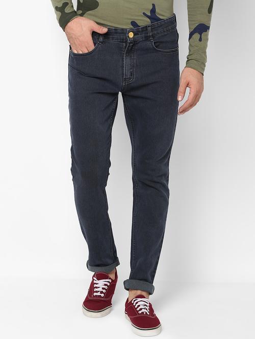 grey plain denim jeans - 16531229 - Standard Image - 1