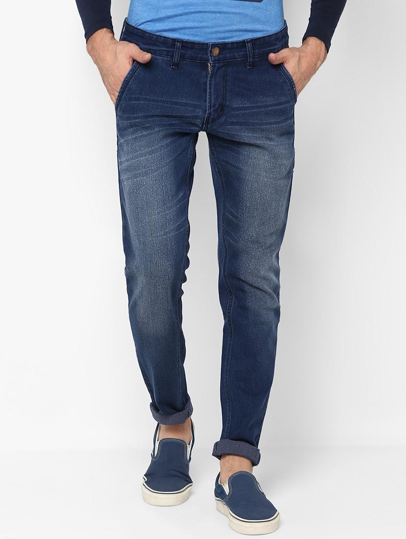 dark blue heavy washed denim jeans - 16531233 - Zoom Image - 1
