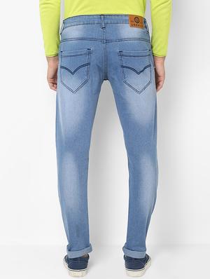 light blue heavy washed denim jeans - 16531236 - Standard Image - 3