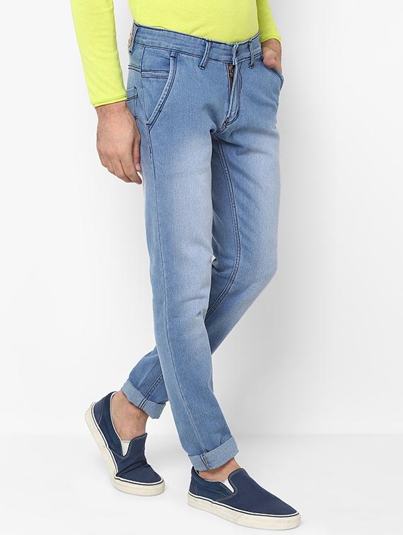 light blue heavy washed denim jeans - 16531236 - Zoom Image - 1
