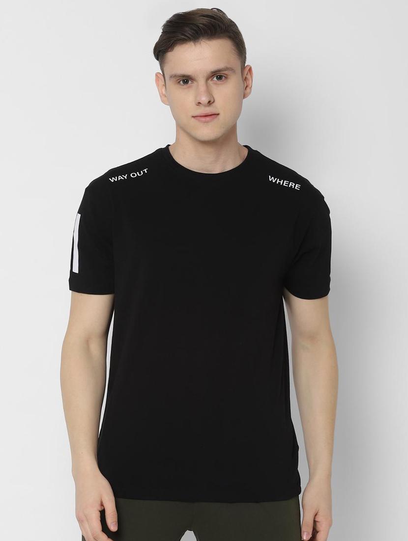 black typographic chest t-shirt - 16531275 - Zoom Image - 1