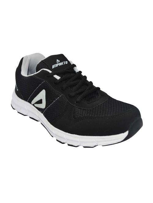ajanta black fabric lace up sport shoes - 16532205 - Very Small Image - 1