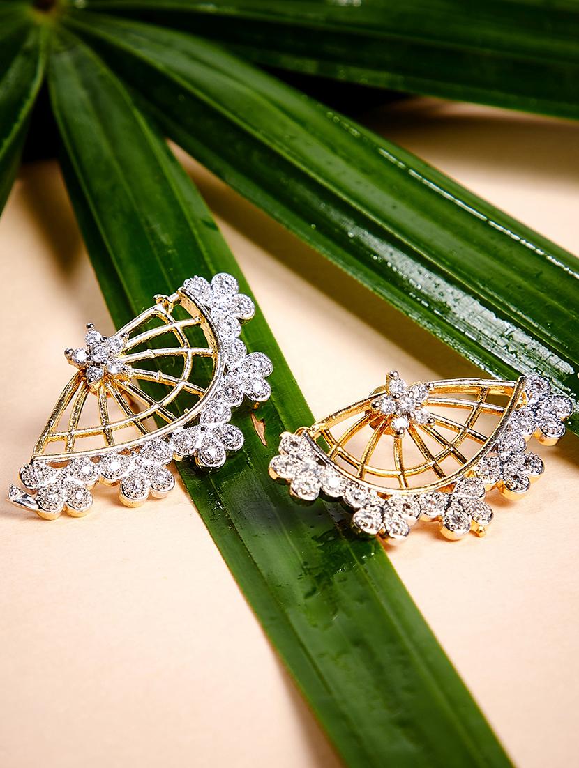 gold metal studs earring - 16532422 - Zoom Image - 1