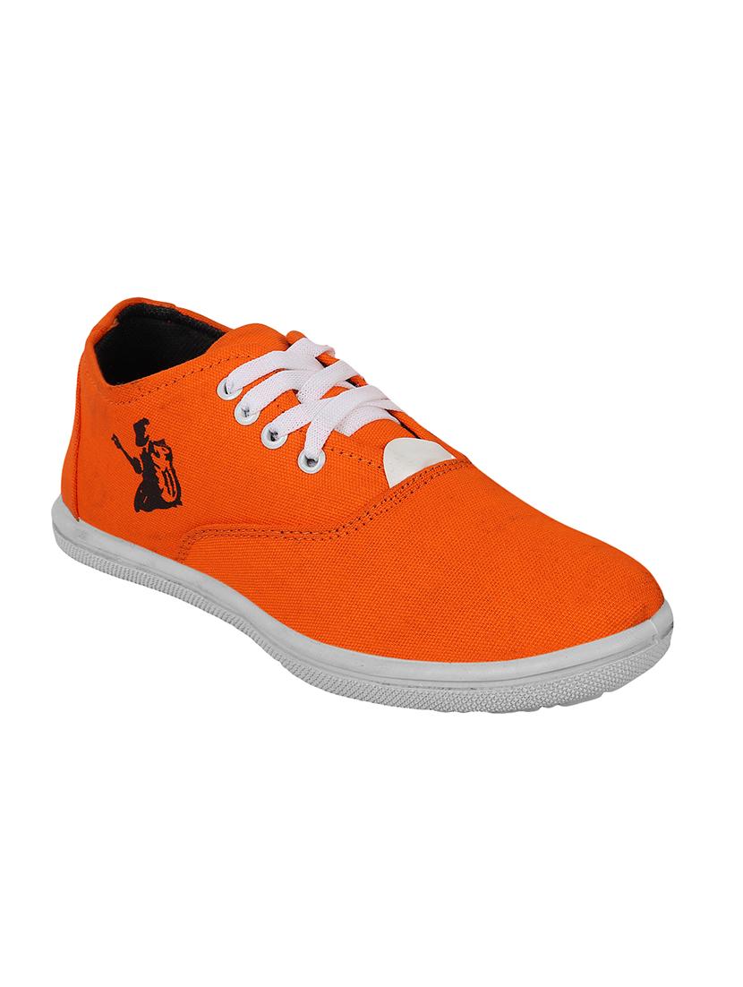 orange lace up sneakers - 16532486 - Zoom Image - 1