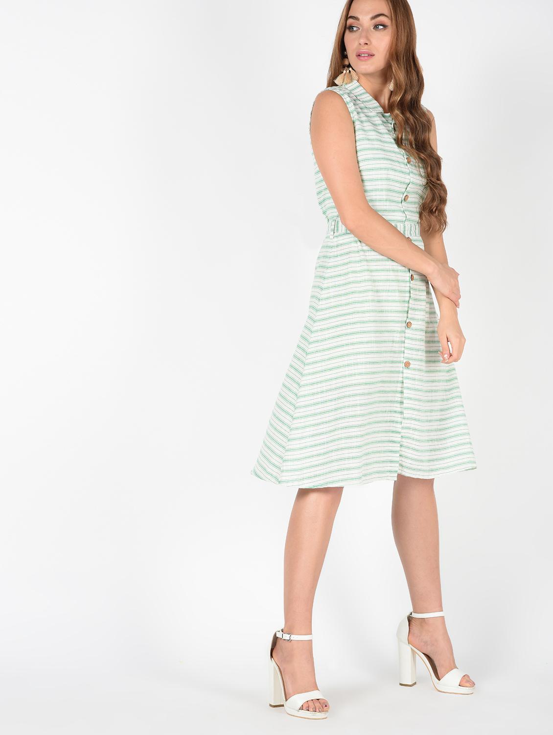 button up striped shirt dress - 16532743 - Zoom Image - 1