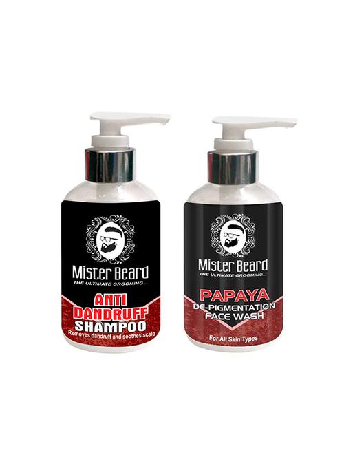 mister beard anti dandruff shampoo with papaya de-pigmentation face wash - 16533787 - Standard Image - 1