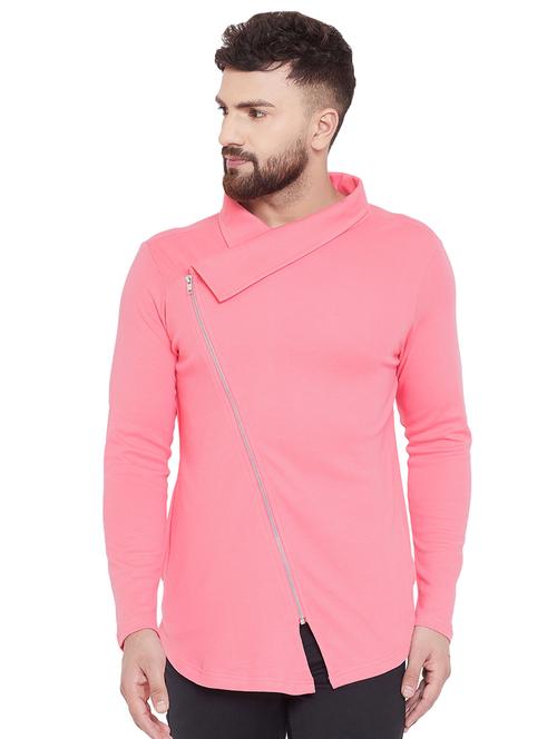 pink solid asymmetric t-shirt - 16533958 - Standard Image - 1