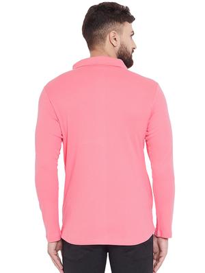 pink solid asymmetric t-shirt - 16533958 - Standard Image - 3