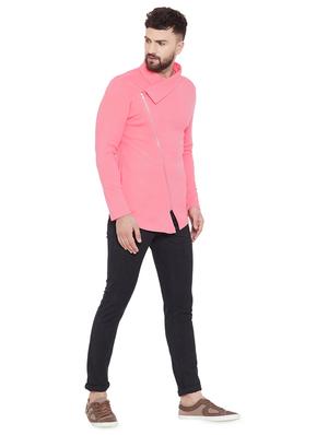 pink solid asymmetric t-shirt - 16533958 - Standard Image - 4