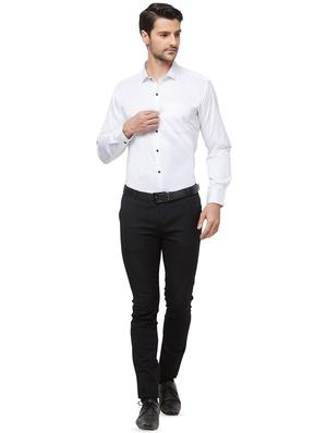 white solid formal shirt - 16534102 - Standard Image - 4