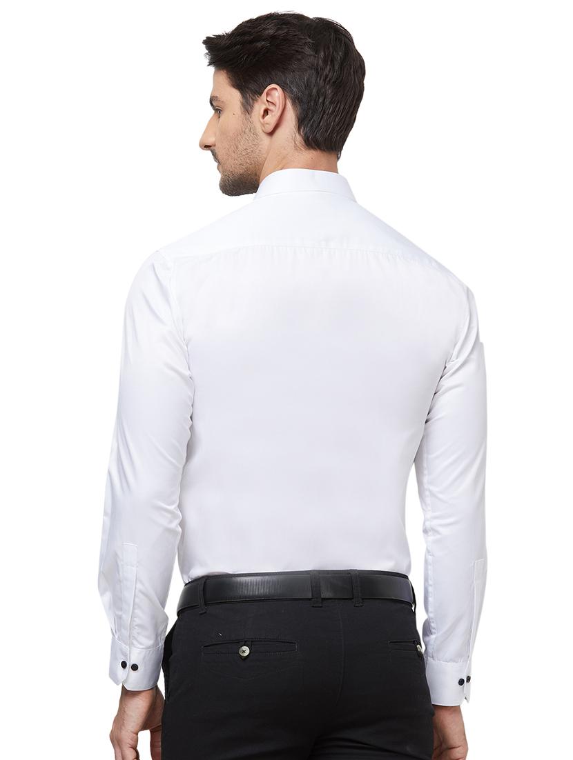 white solid formal shirt - 16534102 - Zoom Image - 3