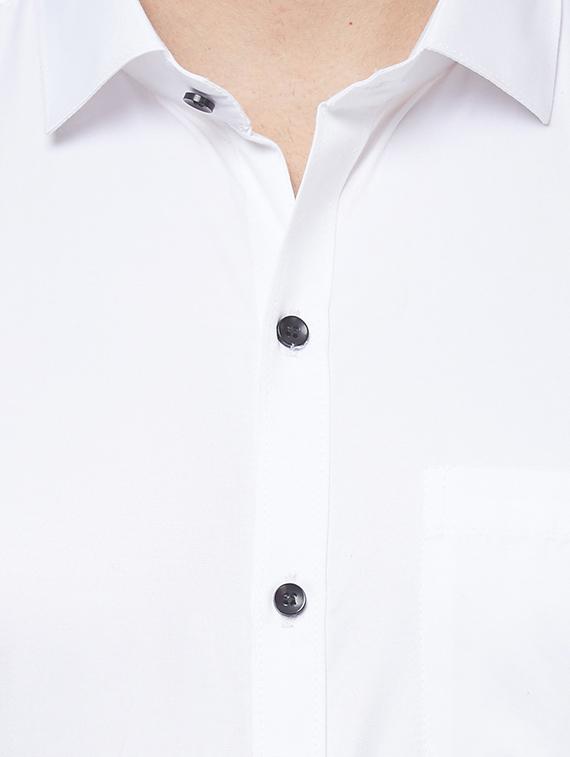 white solid formal shirt - 16534102 - Zoom Image - 5