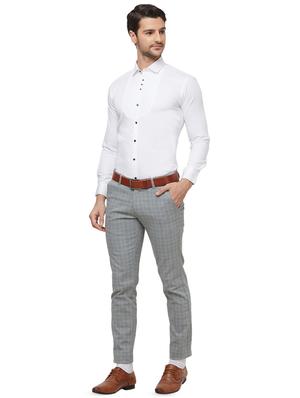 white solid formal shirt - 16534103 - Standard Image - 4
