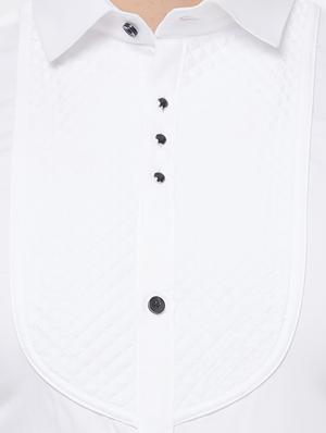 white solid formal shirt - 16534103 - Standard Image - 5