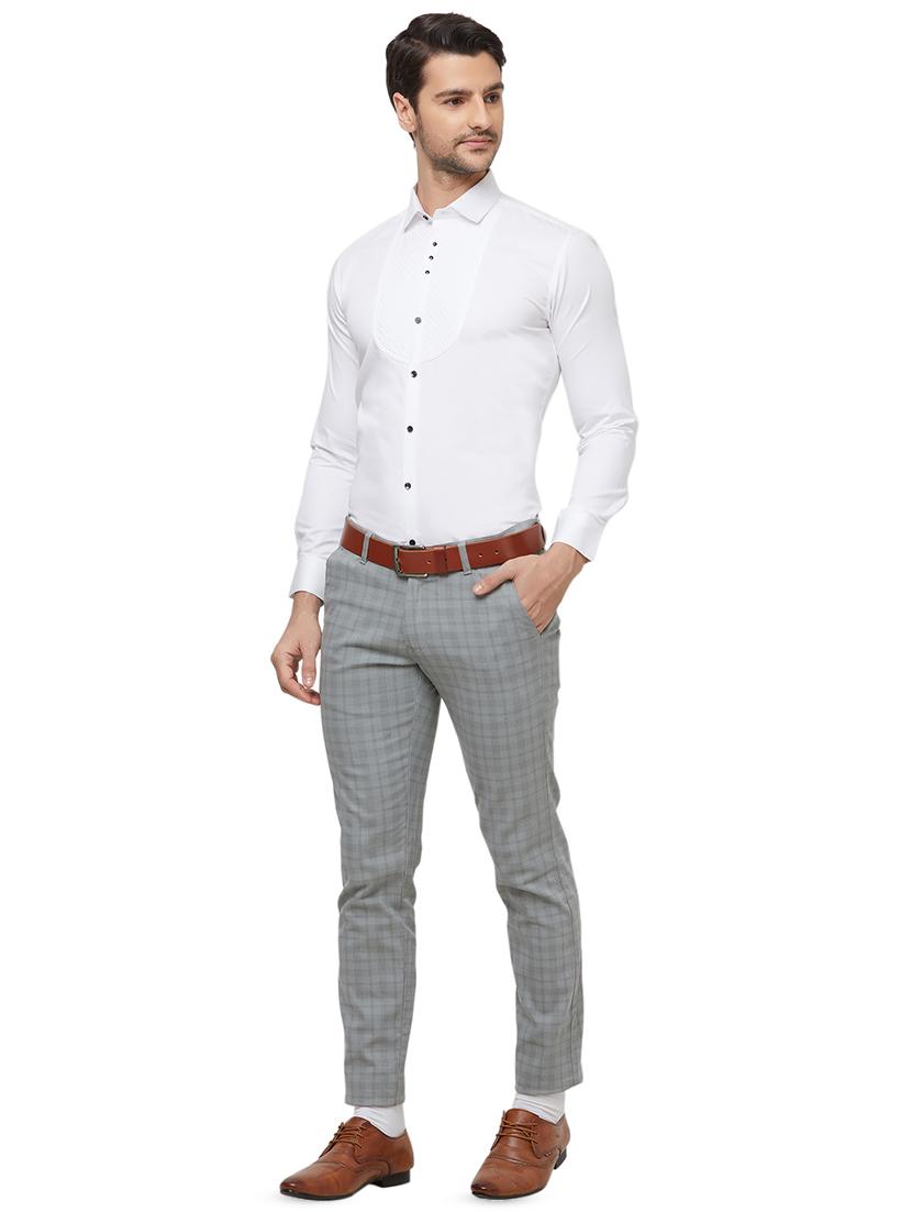 white solid formal shirt - 16534103 - Zoom Image - 4