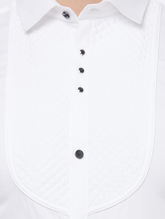 white solid formal shirt - 16534103 - Zoom Image - 5