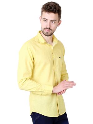yellow linen casual shirt - 16534200 - Standard Image - 2