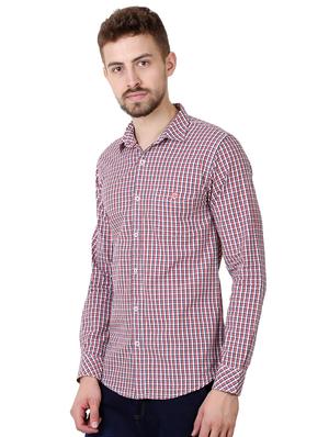 red checkered casual shirt - 16534218 - Standard Image - 2