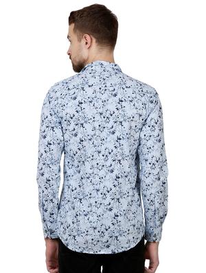 blue printed casual shirt - 16534231 - Standard Image - 3