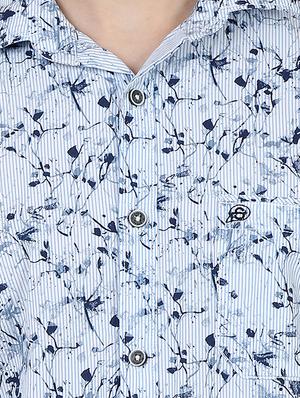 blue printed casual shirt - 16534231 - Standard Image - 4