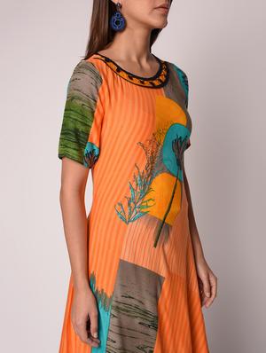 printed flared kurta - 16534689 - Standard Image - 4