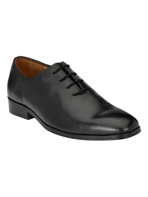 missali shoes black leather lace-up oxfords - 16535714 - Standard Image - 1