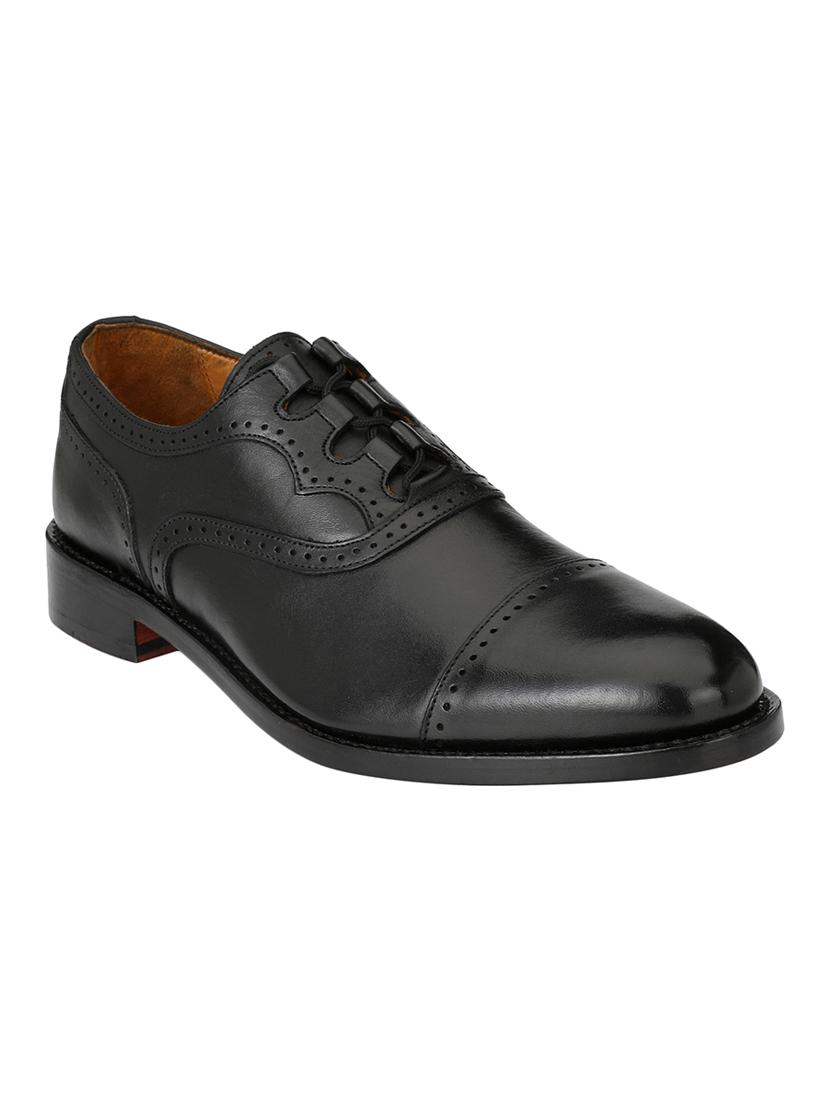 missali shoes black leather lace-up oxfords - 16535741 - Zoom Image - 1