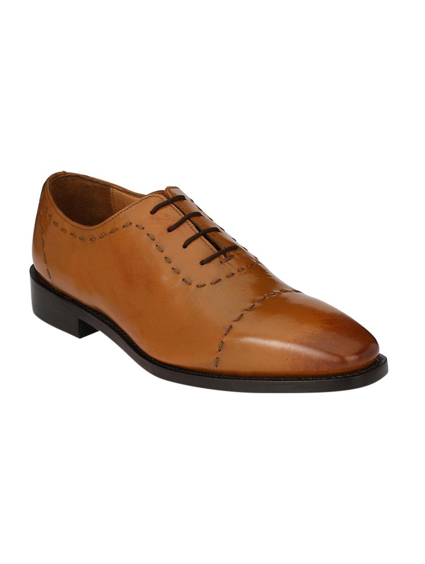 missali shoes tan leather lace-up oxfords - 16535773 - Zoom Image - 1