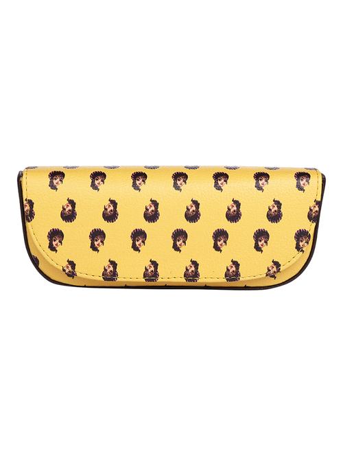 yellow leatherette (pu) quirky clutch - 16535799 - Standard Image - 1