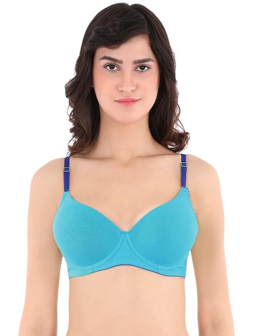 contrast strap lace detail t-shirt bra - 16535838 - Very Small Image - 1