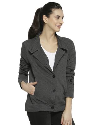 lapel neck button detail windcheater jacket - 16535958 - Standard Image - 2