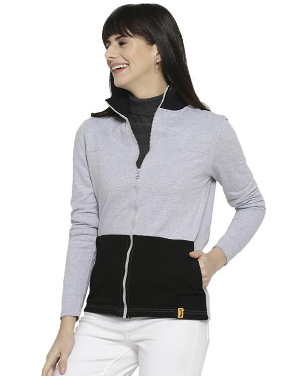 pocket detail color block sweatshirt - 16535971 - Zoom Image - 2