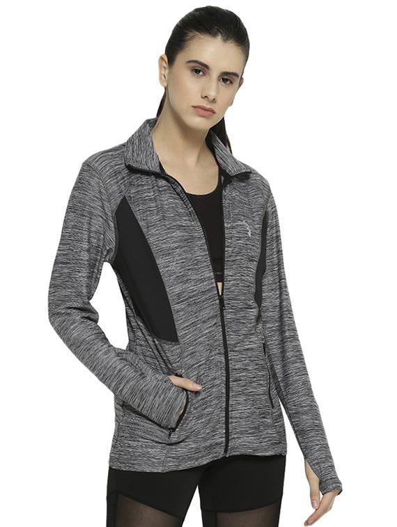 thumb-hole sleeved color block summer jacket - 16536011 - Zoom Image - 1