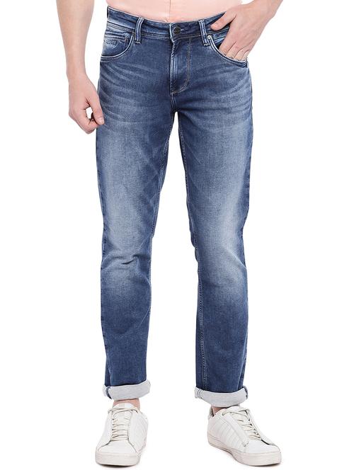 blue heavy washed denim jeans - 16536194 - Standard Image - 1