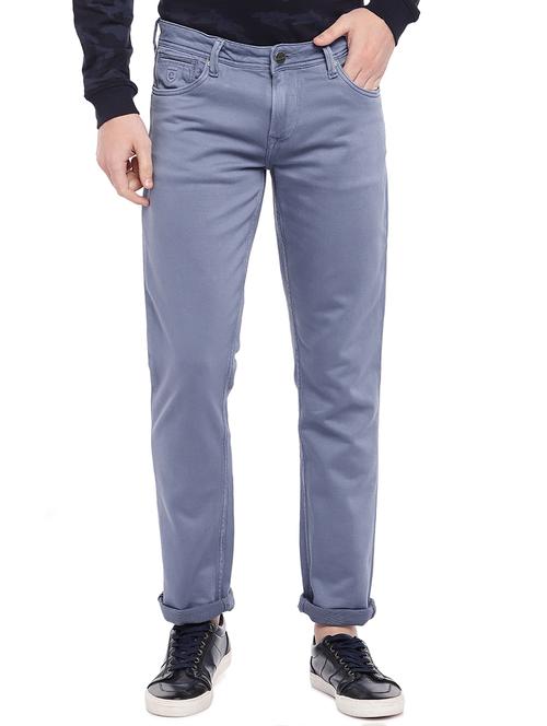 grey plain denim jeans - 16536199 - Standard Image - 1