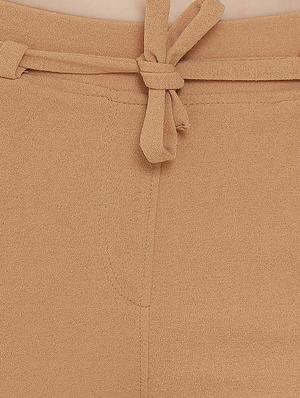 contrast taped tie up waist trouser - 16536400 - Standard Image - 5