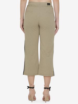 contrast taped tie up waist trouser - 16536401 - Standard Image - 3