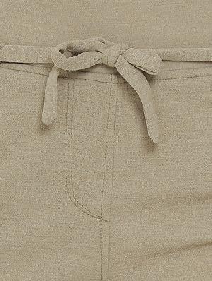 contrast taped tie up waist trouser - 16536401 - Standard Image - 5