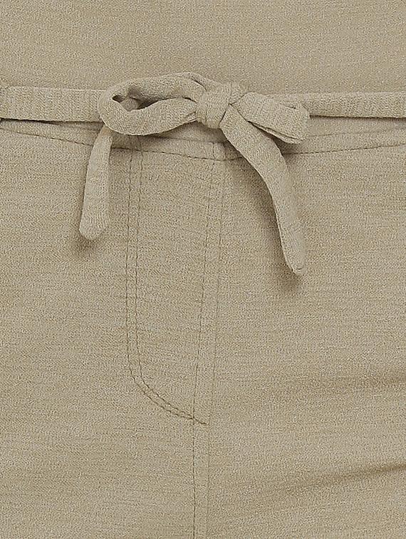 contrast taped tie up waist trouser - 16536401 - Zoom Image - 5