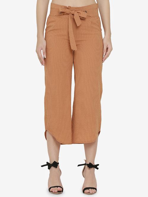 tie up waist striped trouser - 16536404 - Standard Image - 1