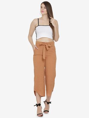 tie up waist striped trouser - 16536404 - Standard Image - 4