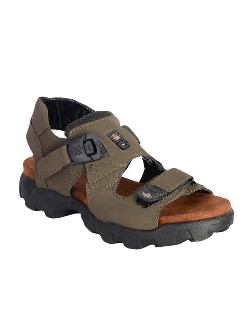 biggie green leatherette back strap sandals - 16537496 - Standard Image - 1