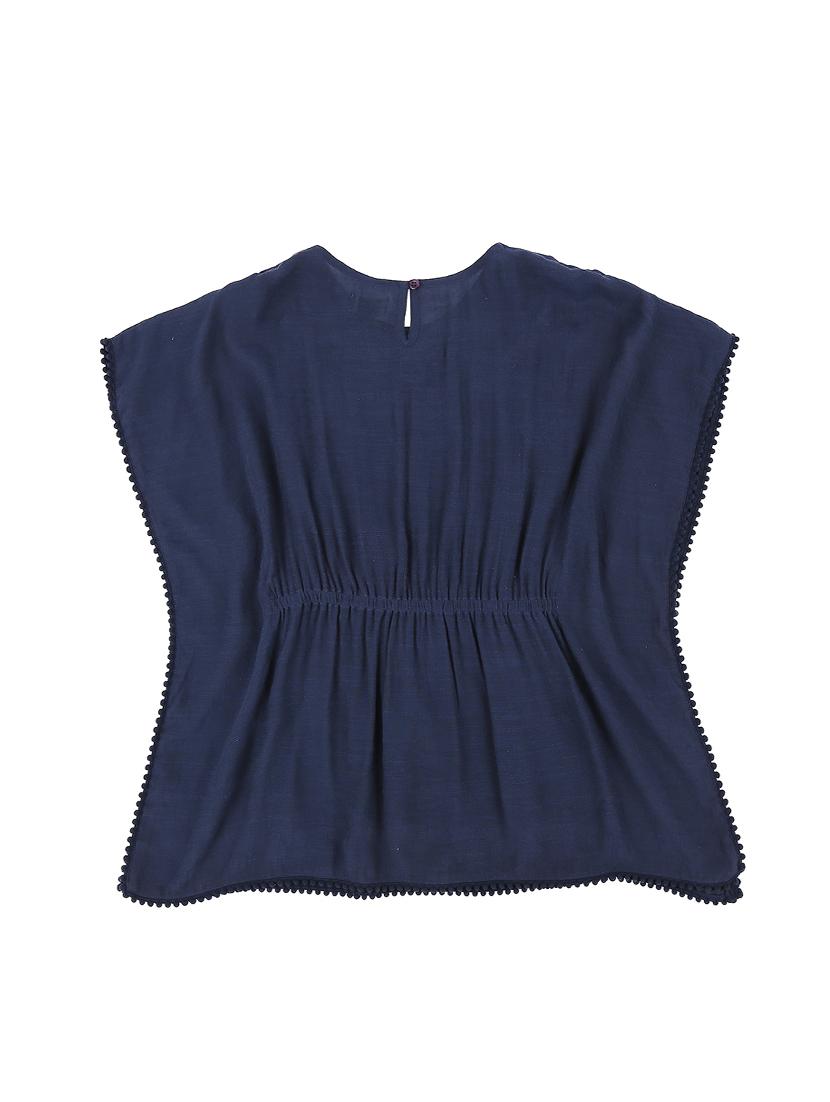 blue cotton blend regular tops & tee - 16537587 - Zoom Image - 2