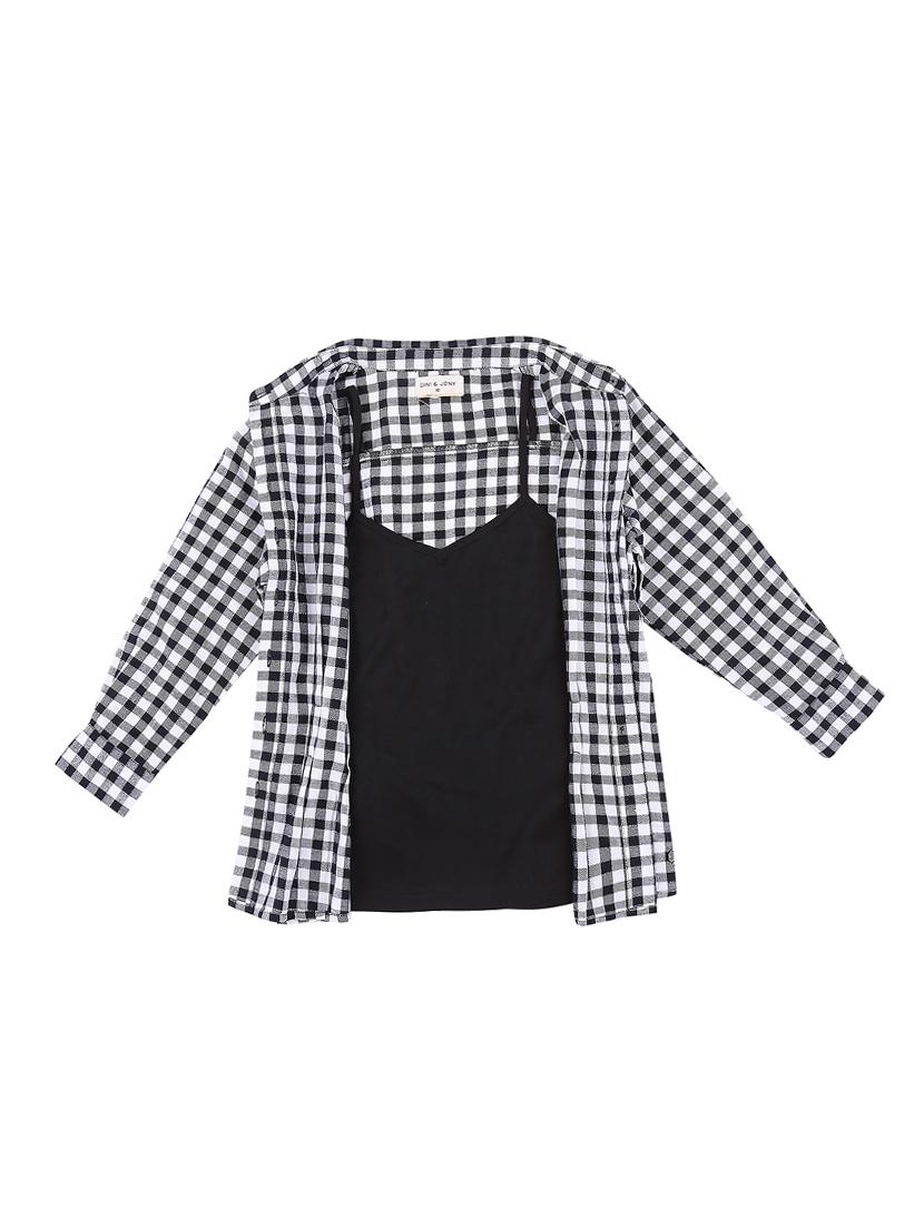 pleat detail checkered top - 16537595 - Zoom Image - 1