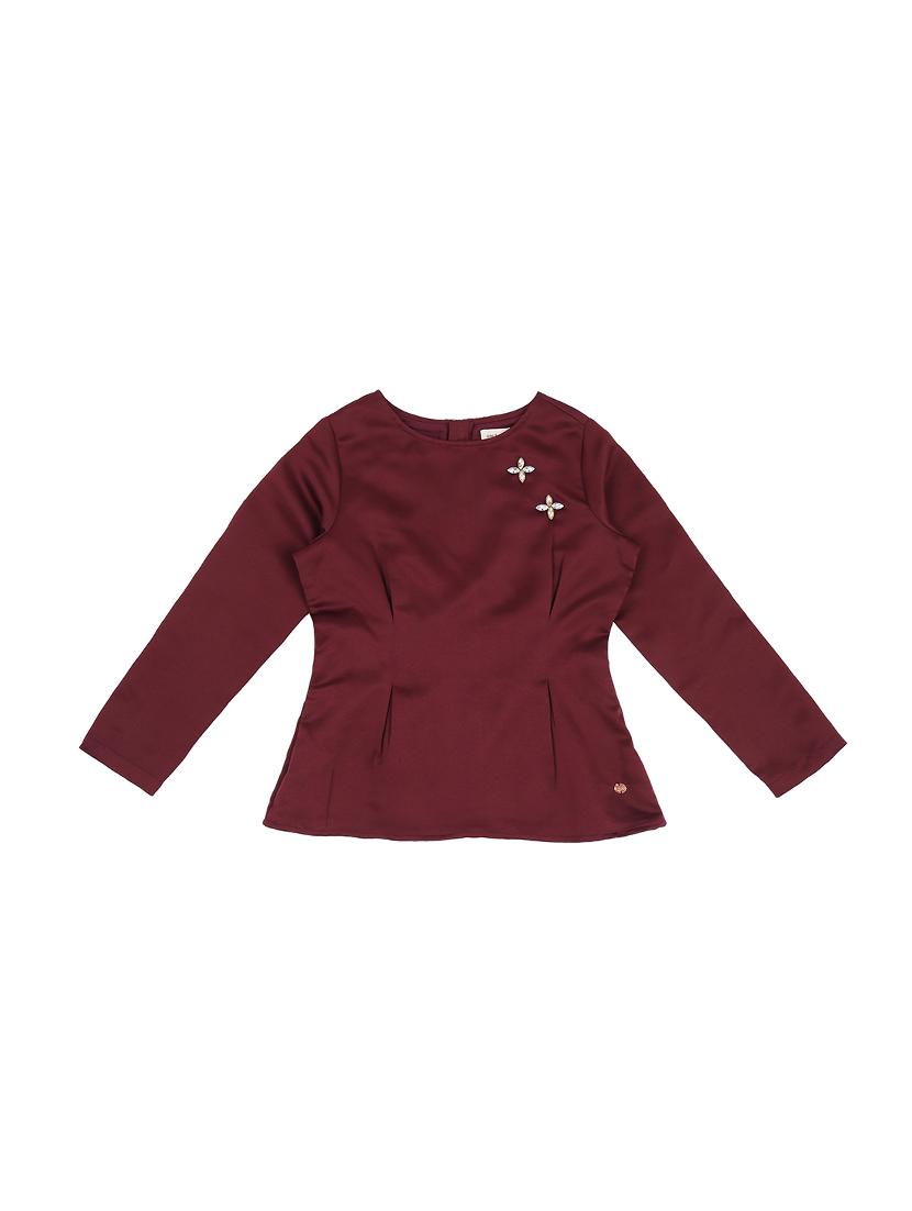 round neck pleat detailed top - 16537596 - Zoom Image - 1